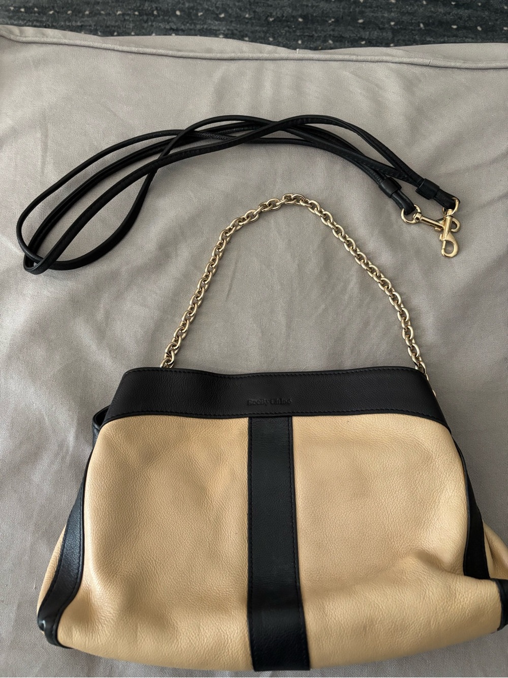 See by Chloe Black/ Tan Leather Bag
